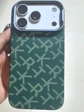 Sleek Green Geo Pixel Phone Case